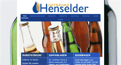 Desktop Screenshot of getraenke-henselder.com